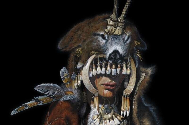 Художественная реконструкция шаманки из Бад-Дюрренберга в украшенном перьями наряде, фото:Karol Schauer, State Office for Heritage Management and Archaeology Saxony-Anhalt