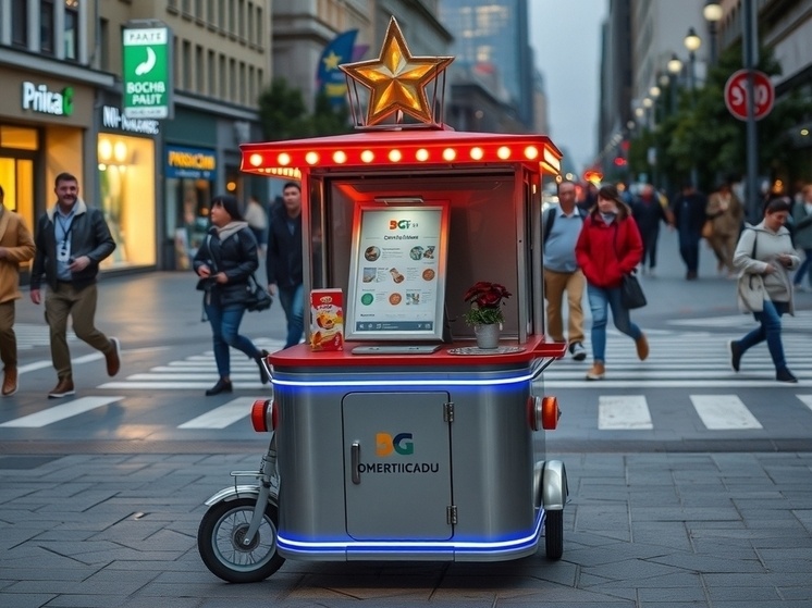     Если закон примут, Самара станет одним из первых городов Поволжья, где роботы-курьеры начнут доставлять заказы по улицам и тротуарам. Фото сгенерировано