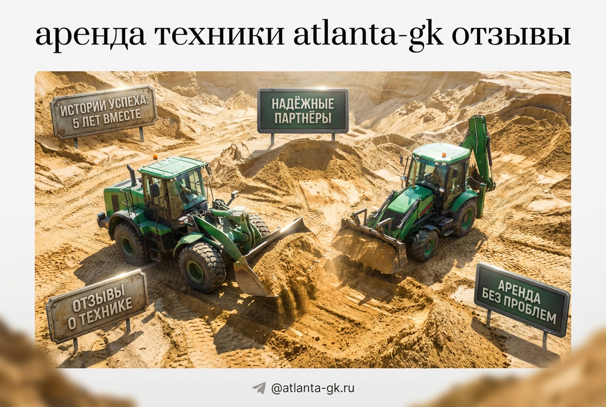   Истории клиентов, которые делятся своими впечатлениями об аренде техники через 5 лет. Atlanta-gk