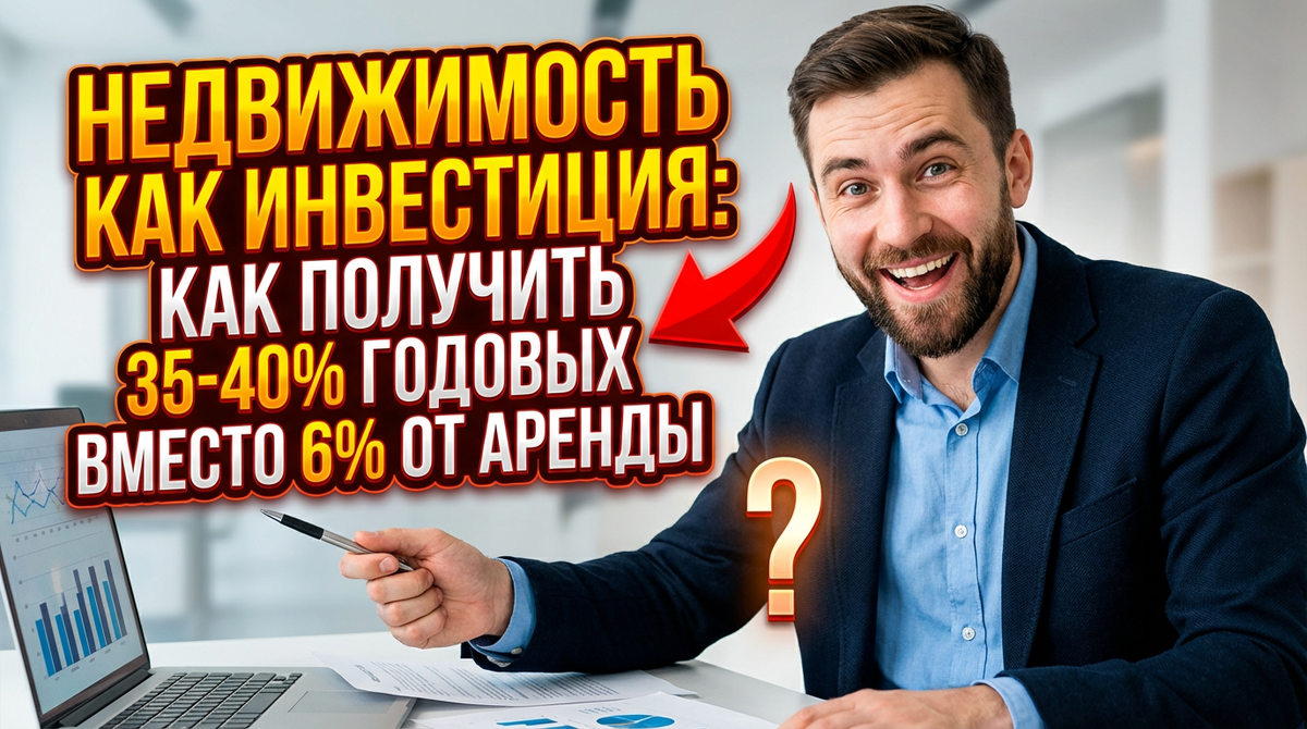 Недвижимость как инвестиция: как получить 35-40% годовых вместо 6% от аренды