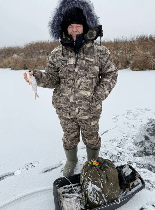 Рыбак, зимняя рыбалка