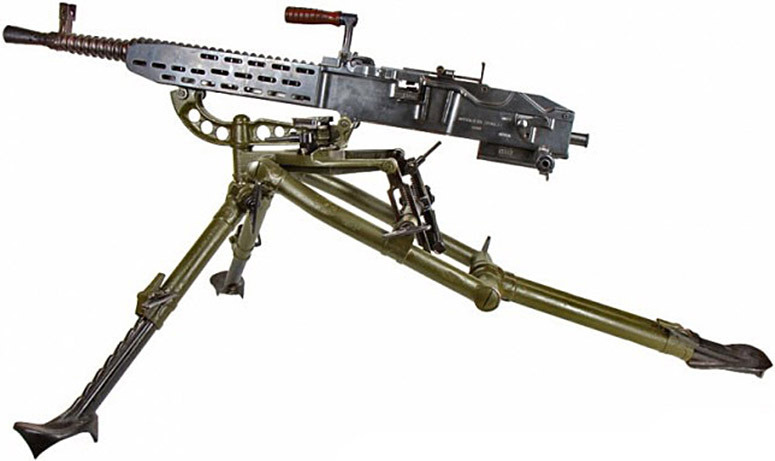 Станковый пулемет Vz.37. Вид слева.