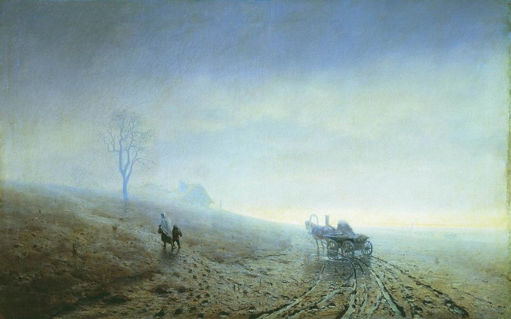Картина А. Куинджи «Осенняя распутица» (1870)