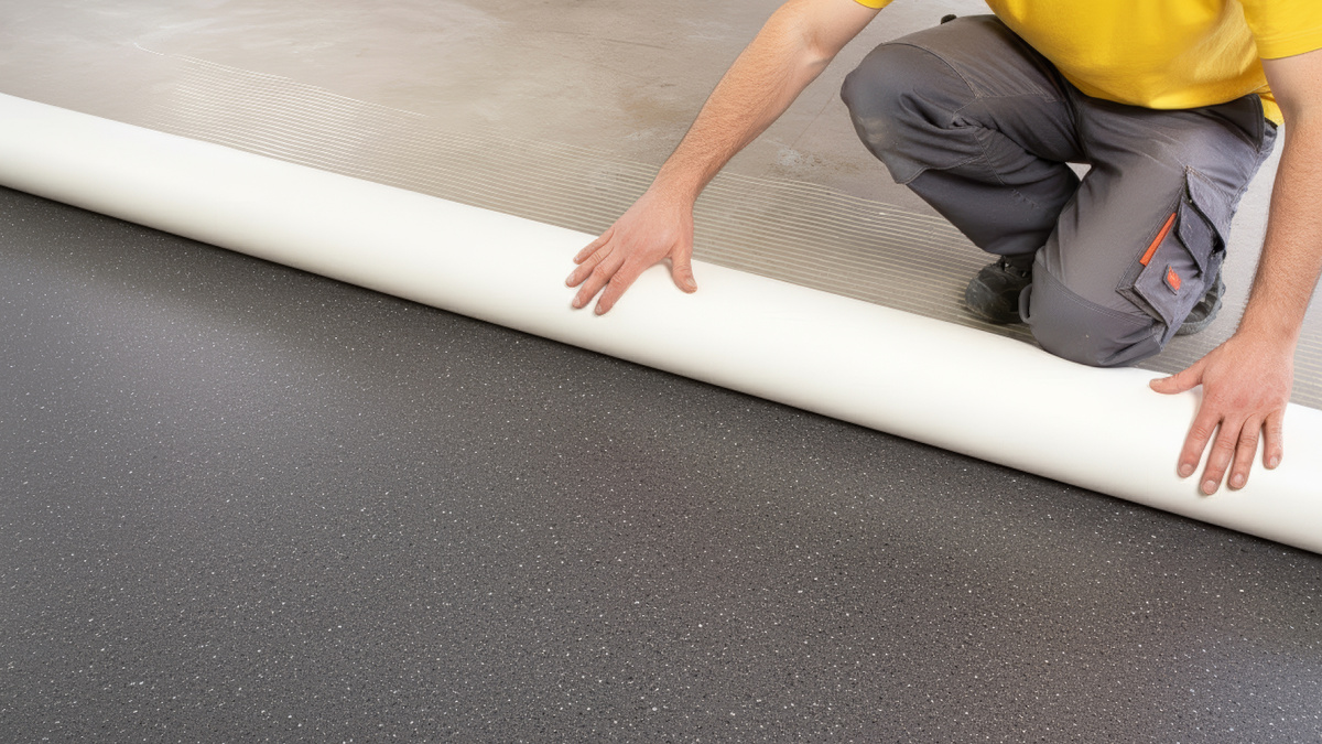 Процесс укладки линолеума на клей