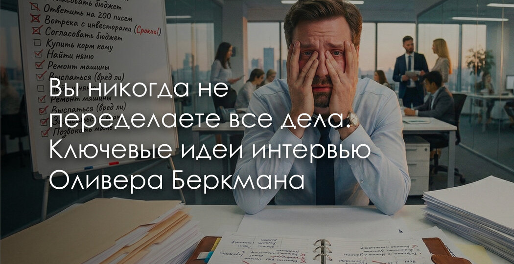Вы никогда не переделаете все дела. Ключевые идеи интервью Оливера Беркмана