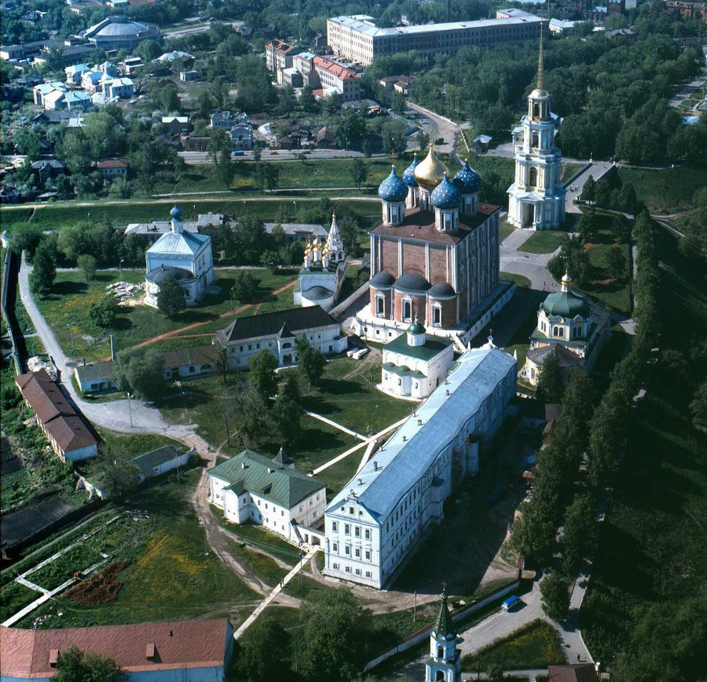 Рязанский кремль с высоты птичьего полета. 