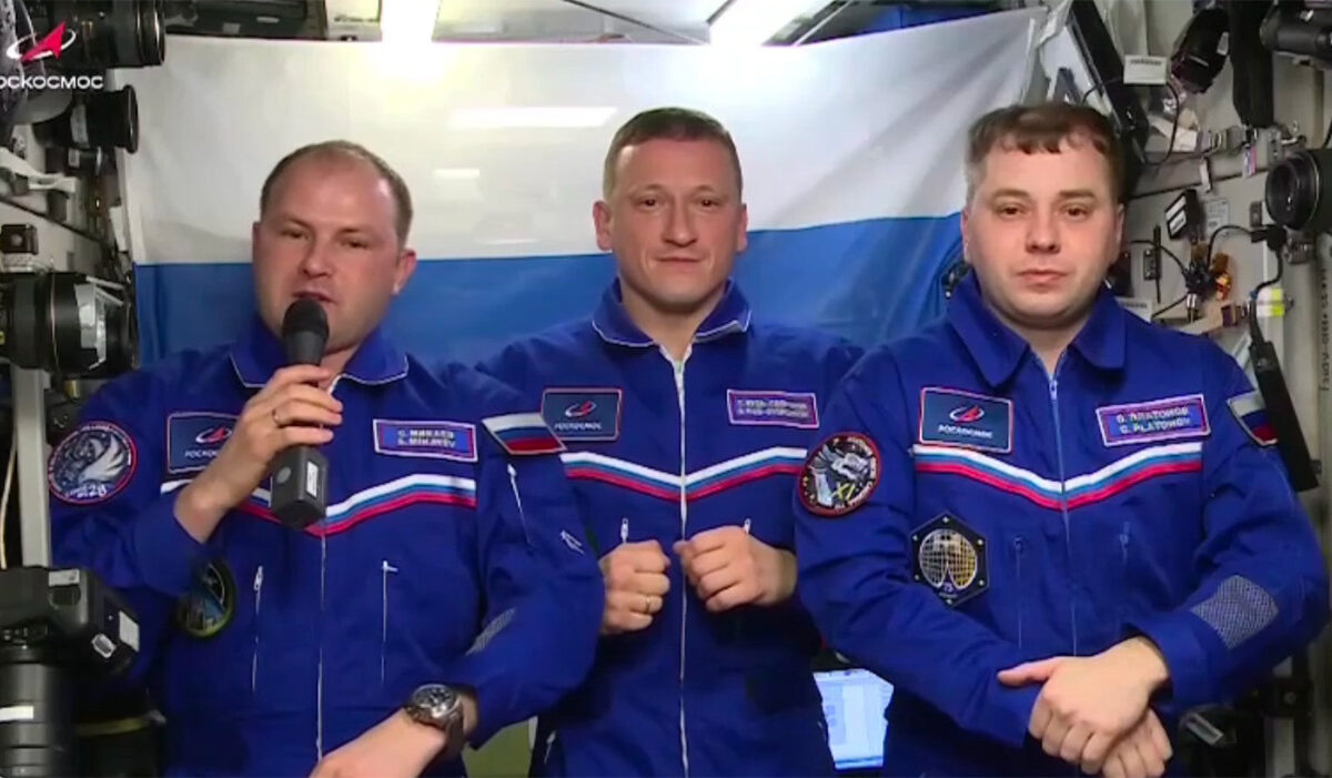    Скриншот видео t.me/roscosmos_gk