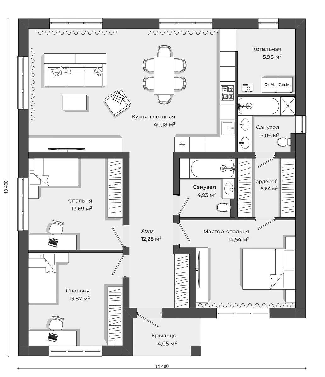 Планировки проекта "Афины"