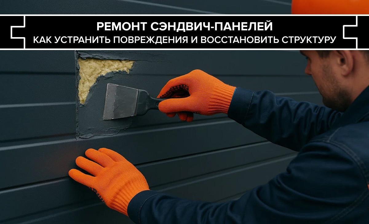 Ремонт сэндвич-панелей: как устранить повреждения и восстановить структуру