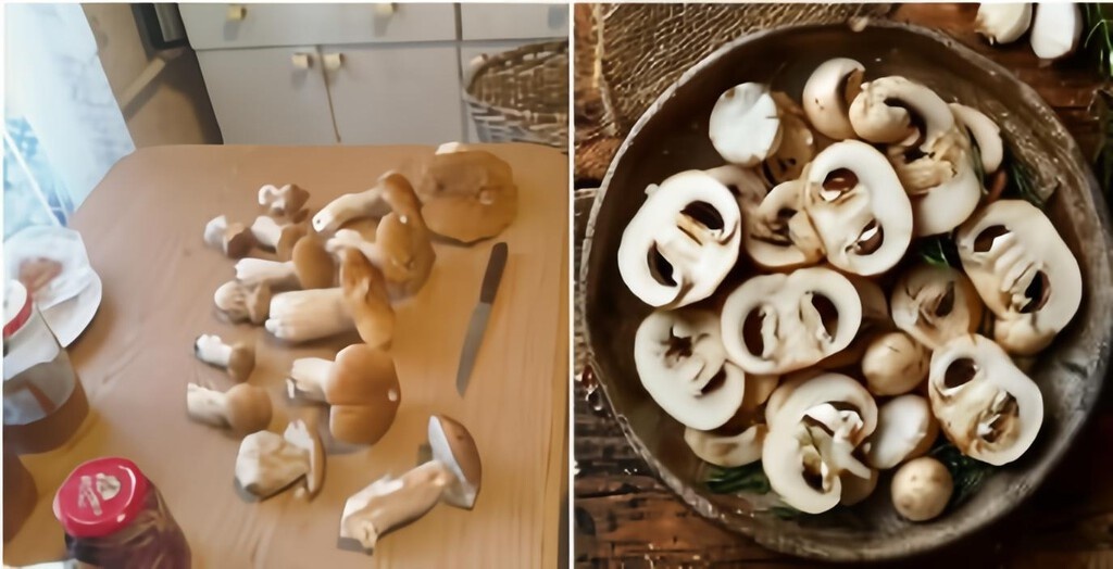 Белые и шампиньоны