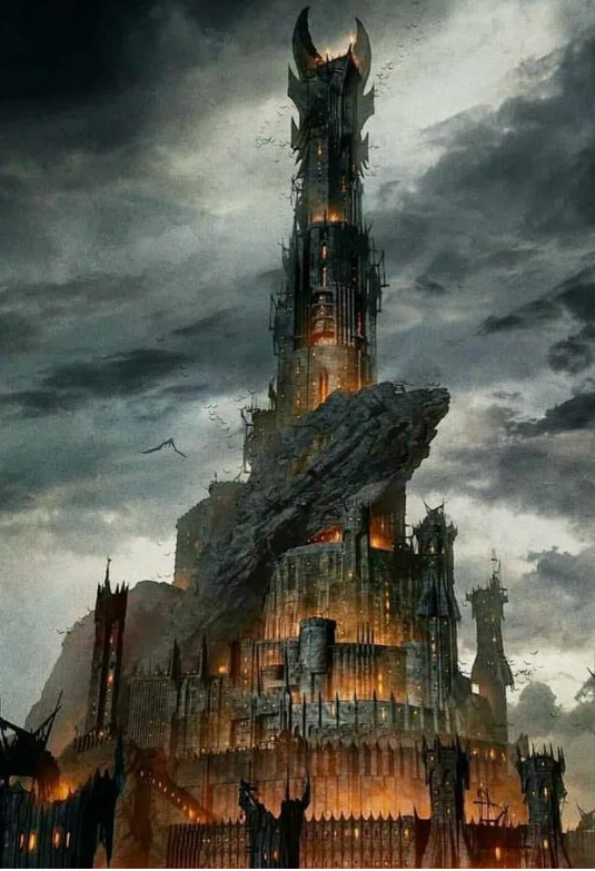 В школьные годы я познакомилась с таким сооружением из мира фэнтази - главной башней Саурона из трилогии "Властелин колец" Толкиена Дж. Р. Р. По ее типу на территории Москве-Сити построено высотное офисное здание