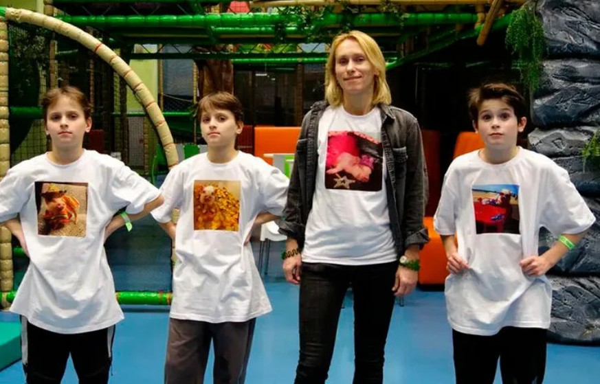 Мария Болтнева со своими детьми