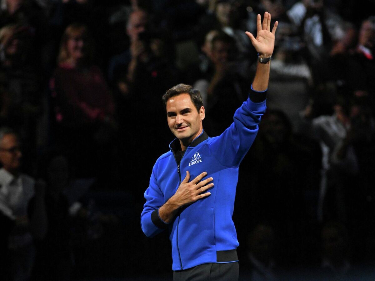    Швейцарский теннисист Роджер Федерер в прощальном матче | © пресс-служба Laver Cup