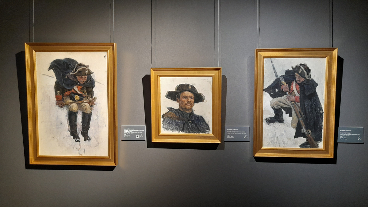 В. Суриков  эскизы к картине "Переход Суворова через Альпы"