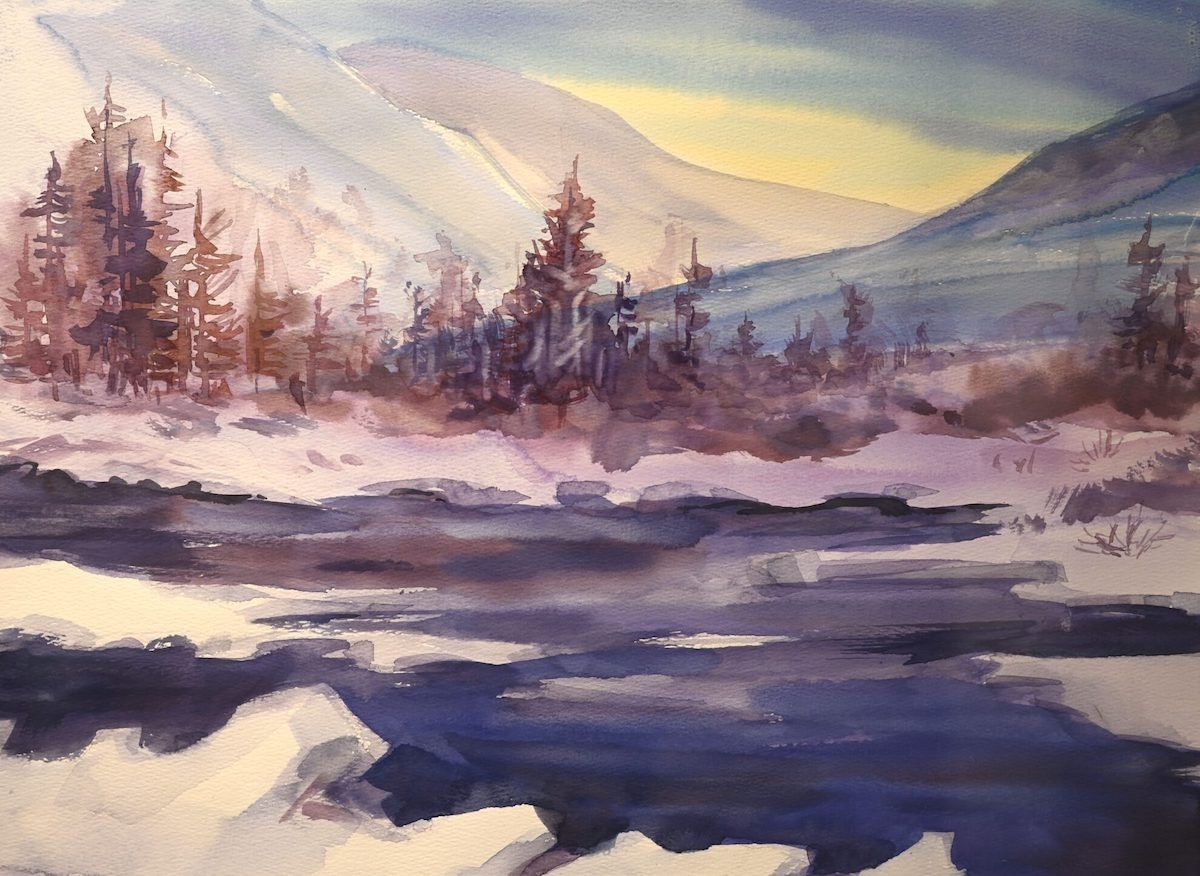 Гейонея Букина. «Зимний пейзаж». Источник: norilskmuseum.ru