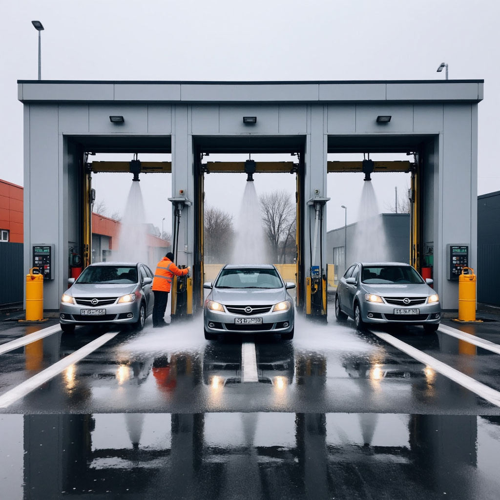Автомойка. Сгенерировано ИИ
