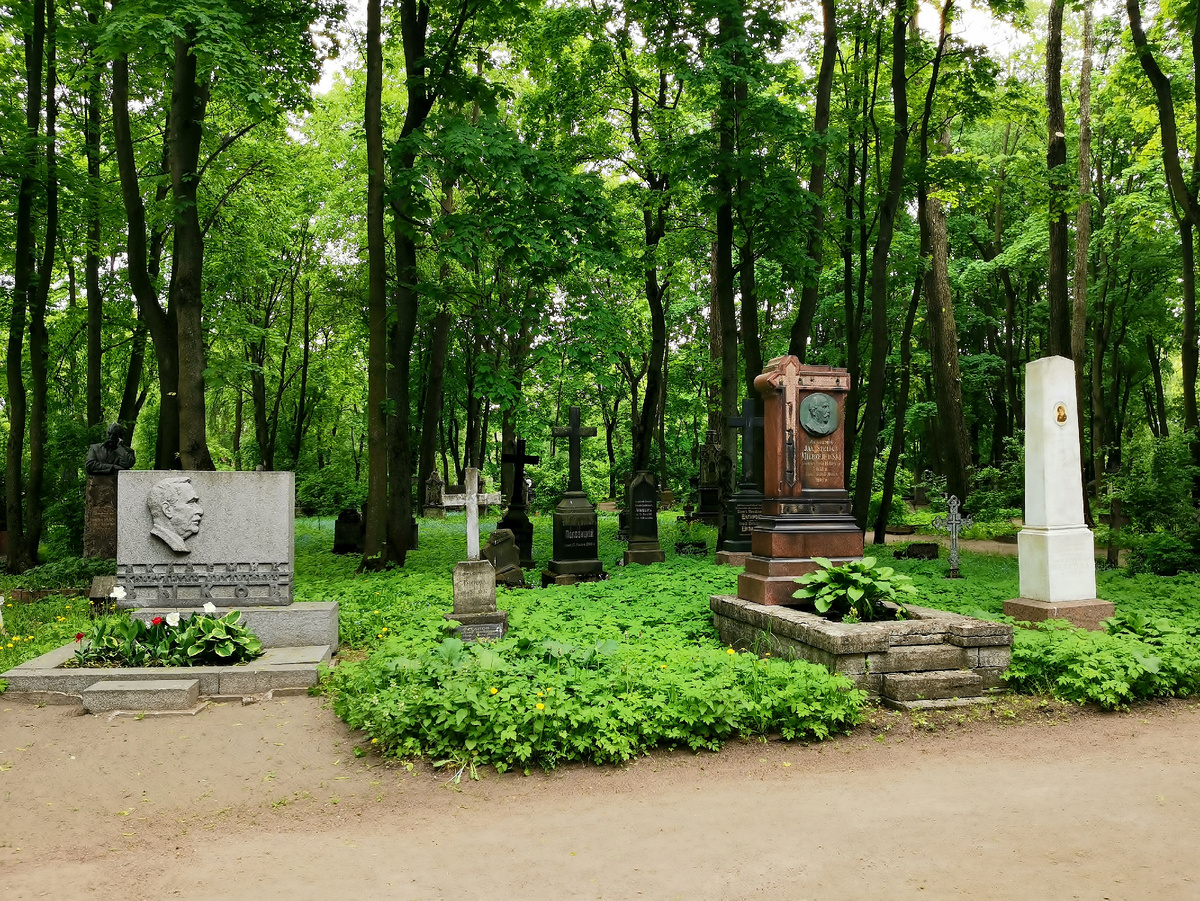 Литераторские мостки. Могила врача и исследователя Мержеевского И.П. Фото автора.