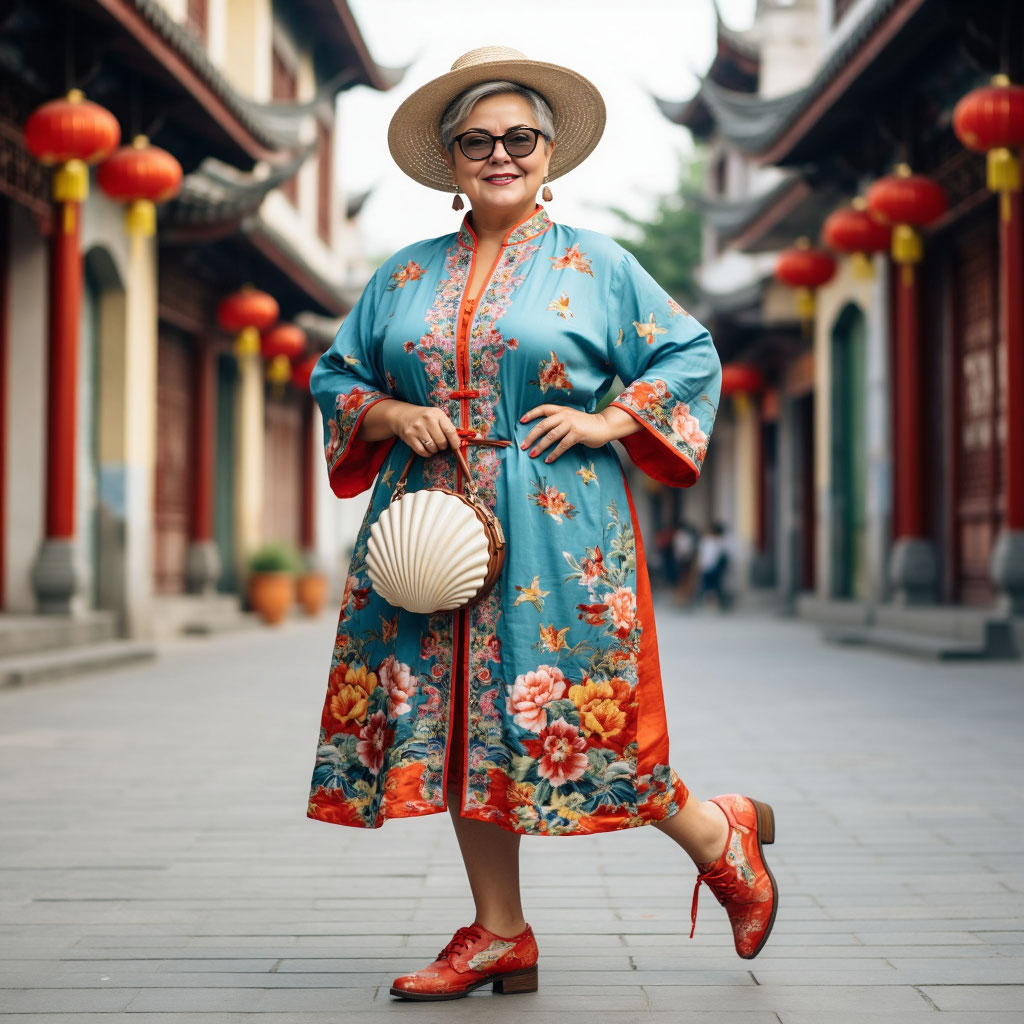 Сейчас я в это платье не влезаю. Заказывала на «Али». Это я в Москве.(фотошоп-улица Китая)