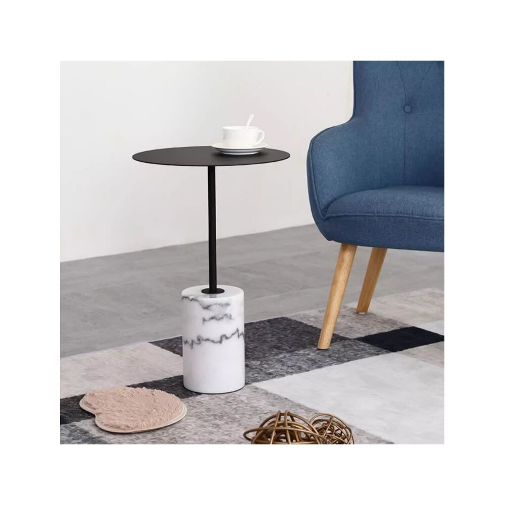 Кофейный мраморный столик Kurt 40*60