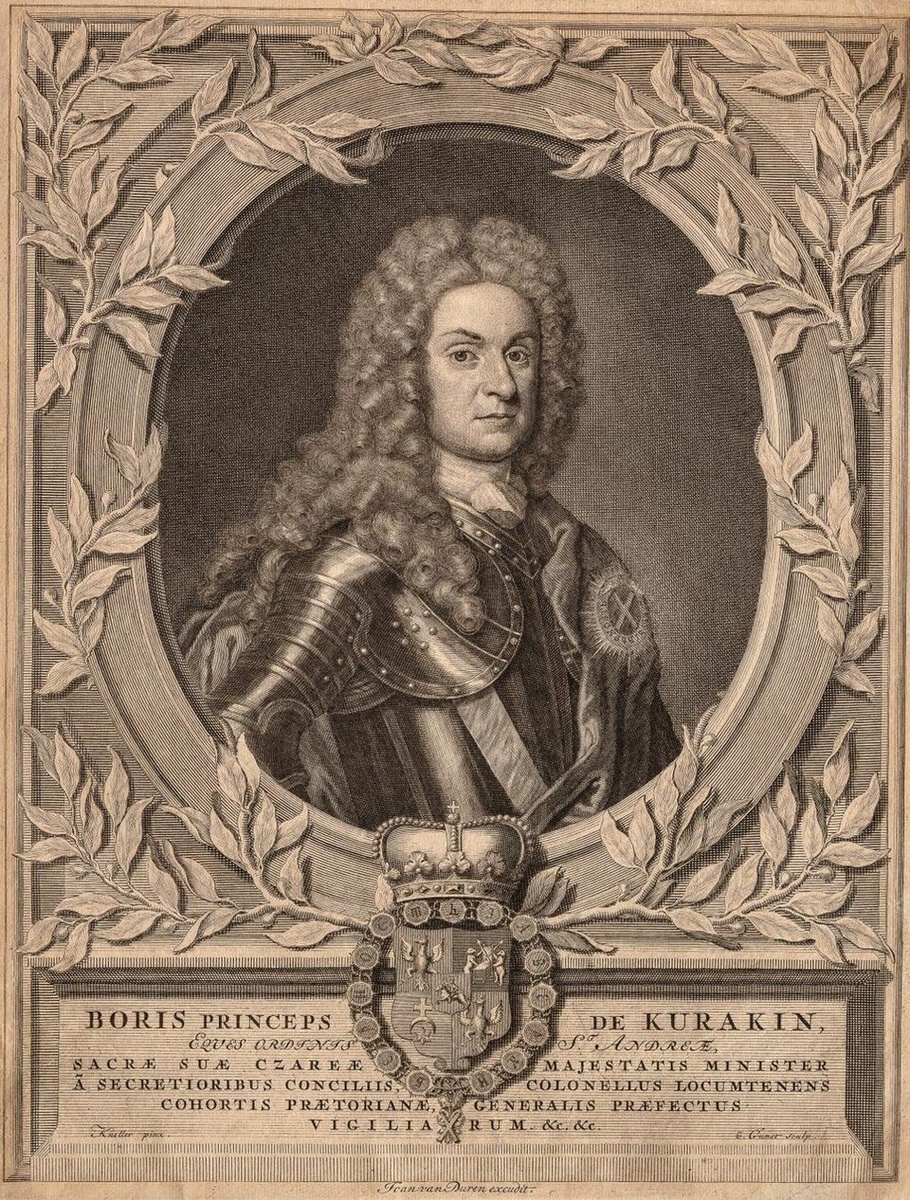 Портрет князя Бориса Куракина на гравюре Петера Гюнста