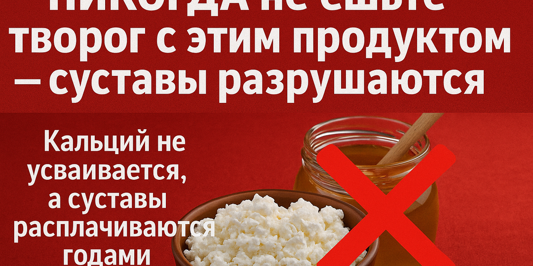 НИКОГДА не ешьте творог с этим продуктом — кальций не усваивается, а суставы расплачиваются годами