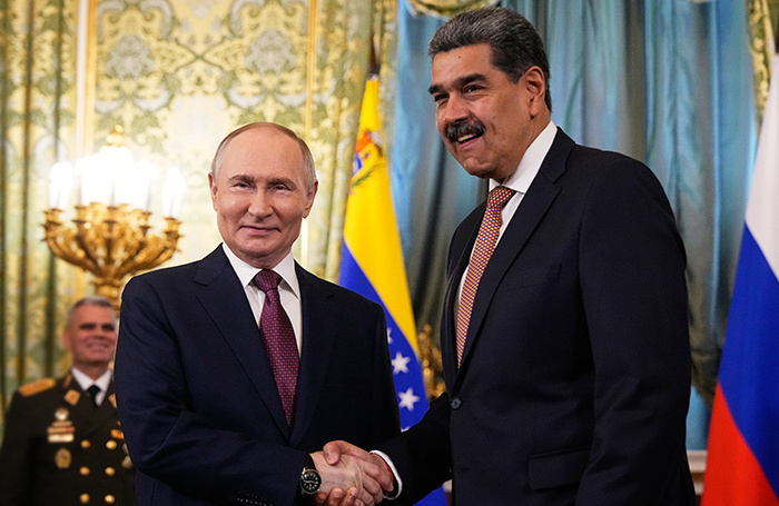    Владимир Путин и Николас Мадуро. Москва, Кремль, май 2025 года.Александр Земляниченко/ЕРА/ТАСС