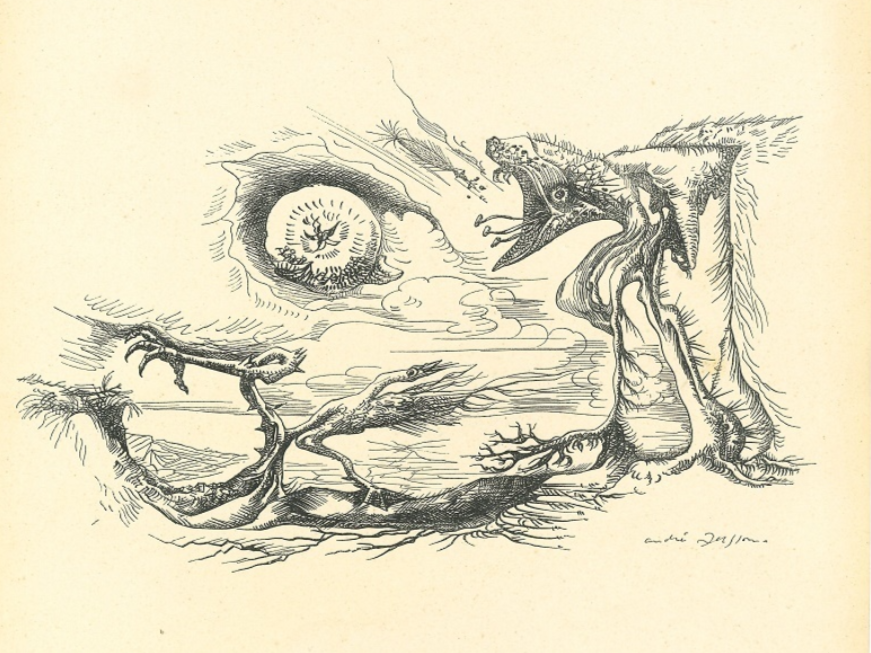 André Masson, Surrealist Composition 7, A la fois le piège et la proie, 1950‘s