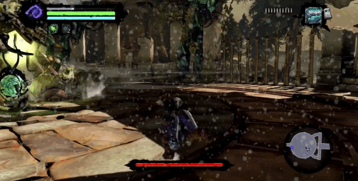 Gif картинка "Уничтожение зелёного ядра противника"