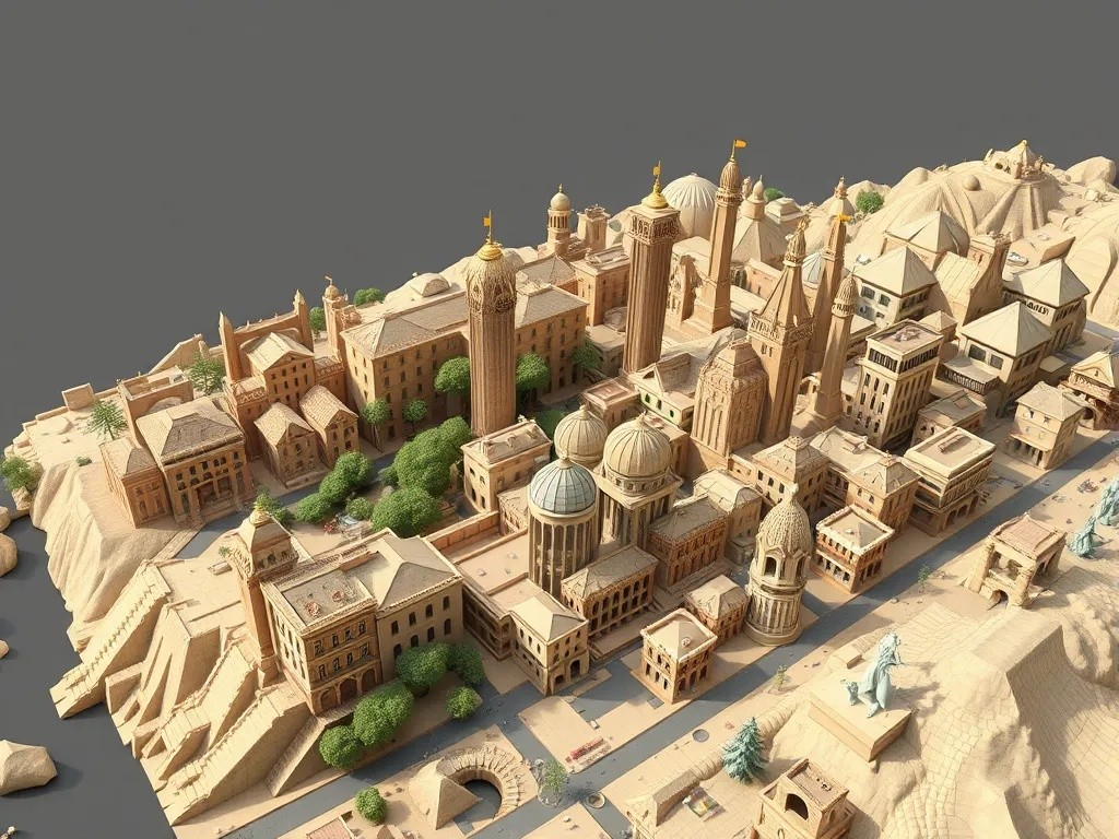 Нейросеть создает трехмерные модели городов прошлого