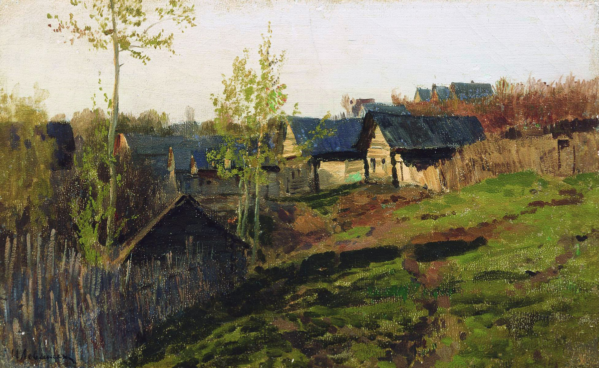 Избы, освещенные солнцем, Исаак Левитан