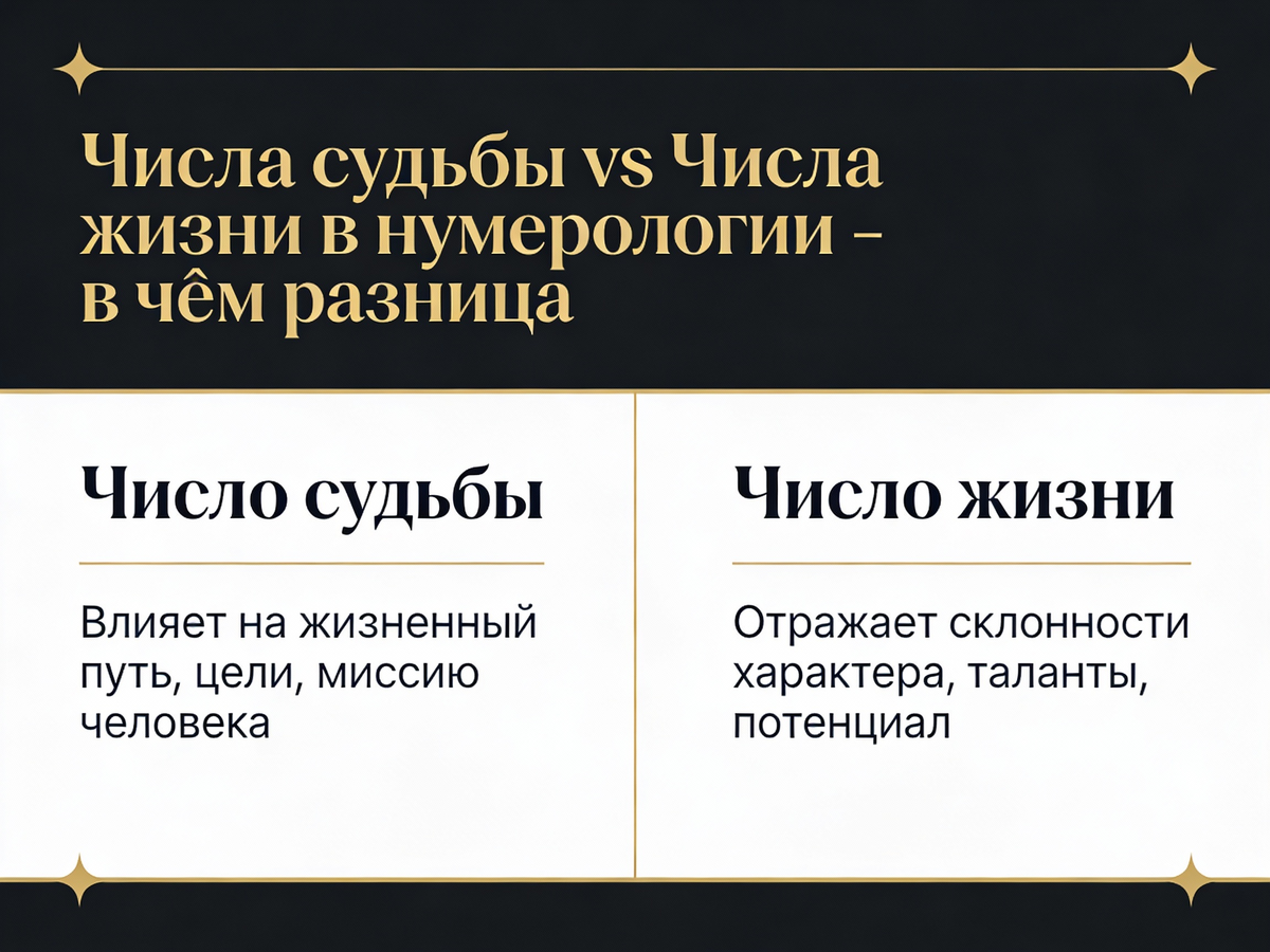 Числа жизни и числа судьбы