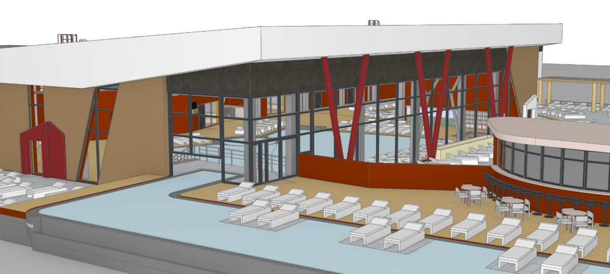 Иллюстрация модели проектируемого здания термального комплекса «Магия тепла» в Renga. Источник: ИК «АСПРО»