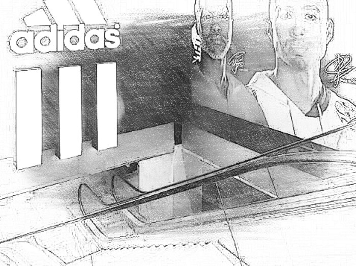 Противопожарные шторы в супермаркете Adidas в Париже