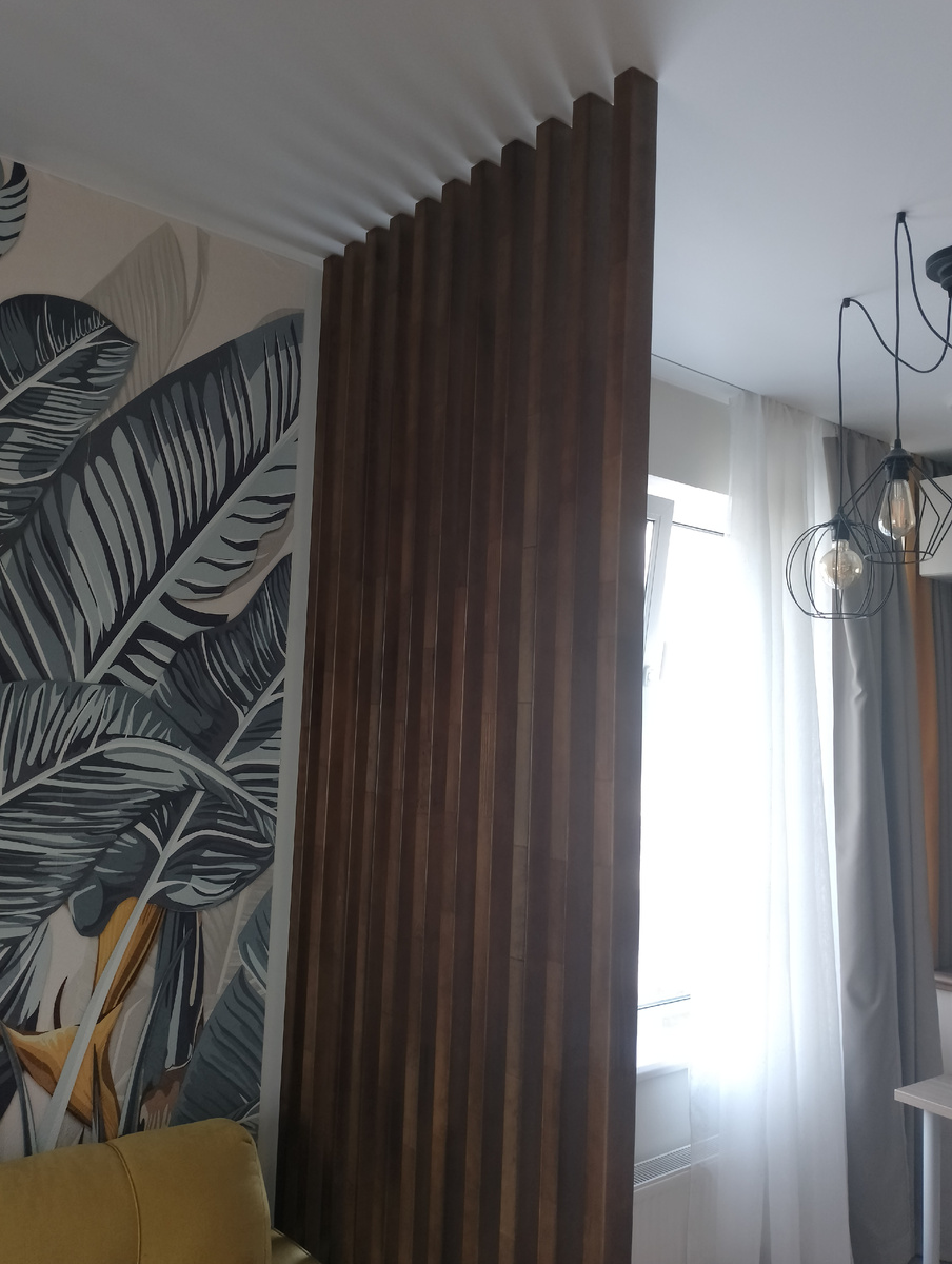 Реечная прегородка для зонирования детской