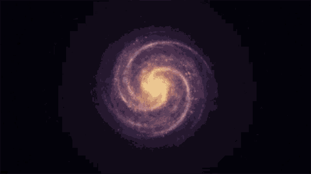 Гиф картинка спиралевидной галактики с разомкнутой спиралью орбит вокруг центрального звзёдного гало, что в реальности - изображение звёздно-планетной системы, подобной нашей Солнечной (Солнечно-Земной) с Солнцем в центре, а не некое скопление звёзд. Это следует из образования планетами, вращающимися на их эпициклах (внутренних орбитах), именно разомкнутых околосолнечных орбит из-за их отставания (из-за их большого расстояния) от общего солнечно-земного вращения вокруг Солнечного гравицентра.
