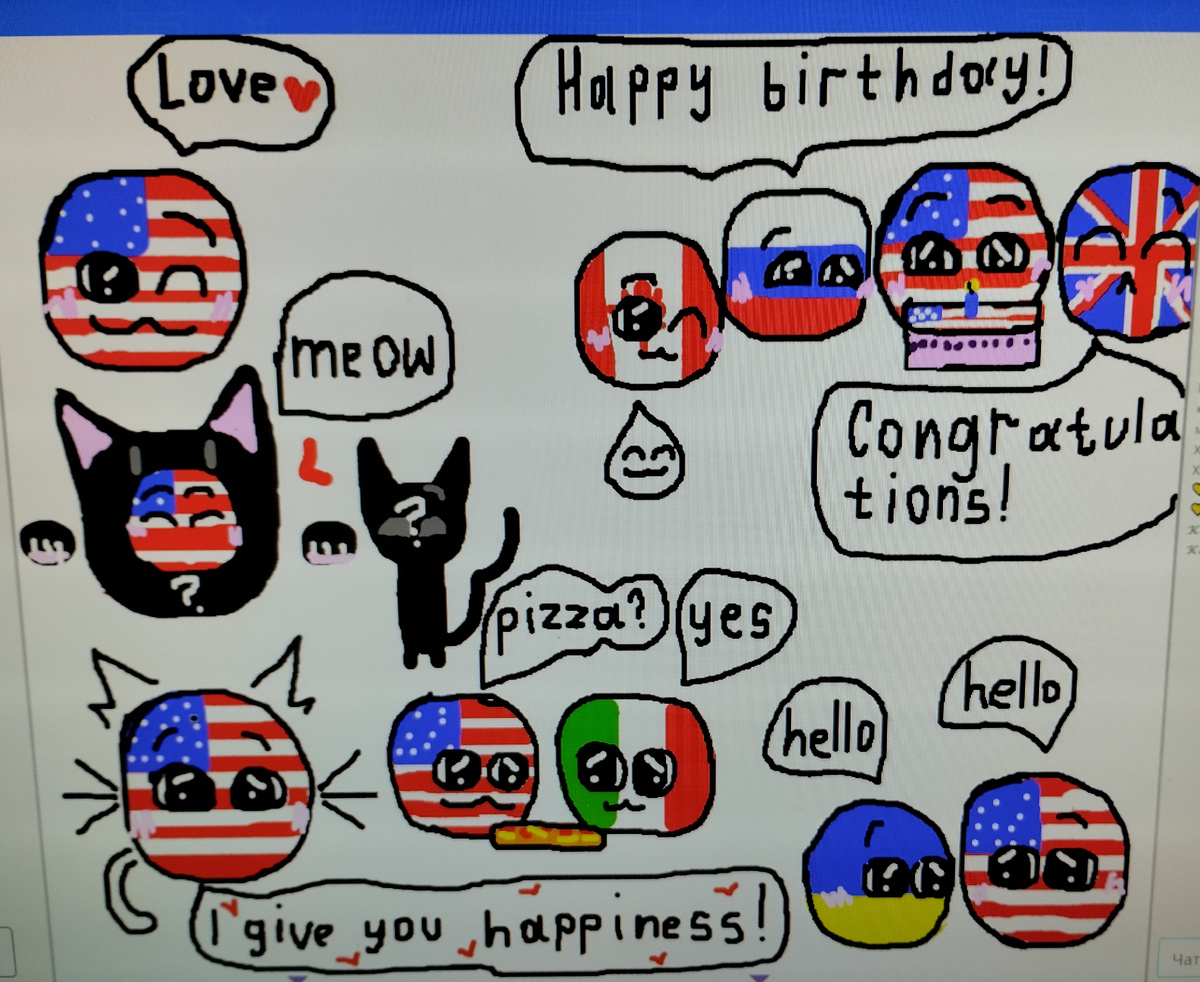 (старая фотка) Просто что-то:_) И да, это НЕ я рисовала. Это какой то американец(который переехал в Россию и знает русский язык) давно в Drawaria.online