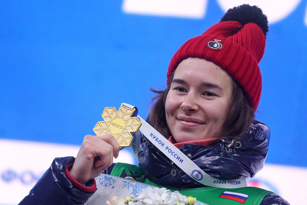 Дарья Непряева во время церемонии награждения (Фото Егора Алеева·ТАСС)