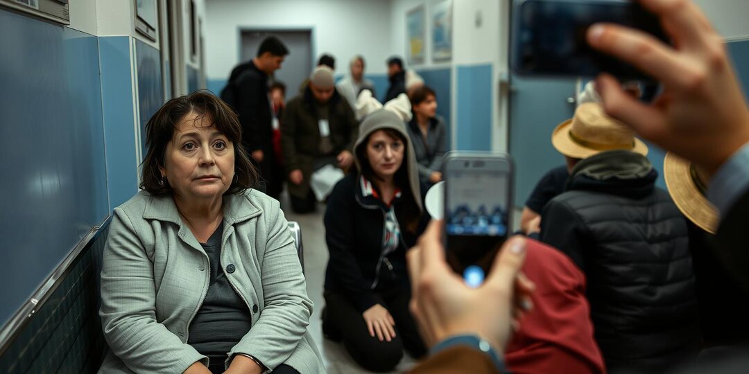 Шок в очереди: в клинике Федорова люди в странных шапочках встали на колени перед женщиной