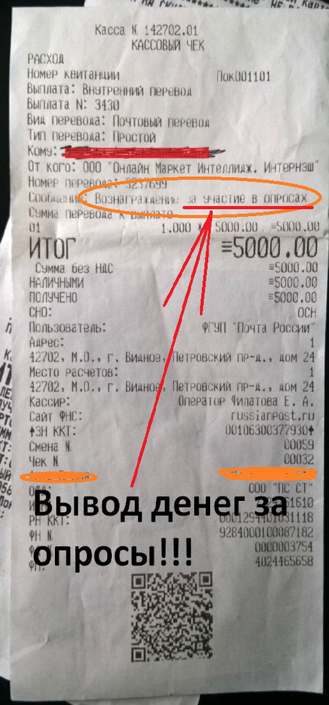 Вывод денег