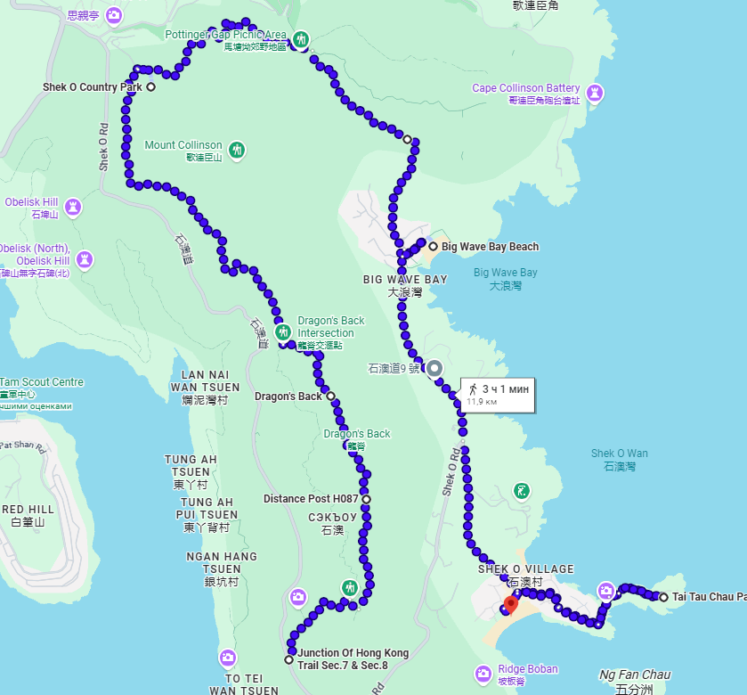 Наш маршрут в Гугл картах