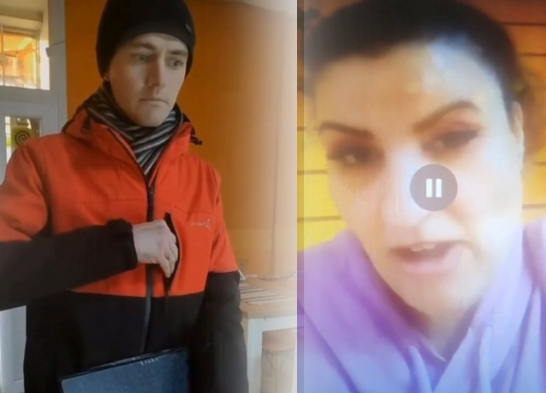 Проверяющего обложила матом. Скрин видео.