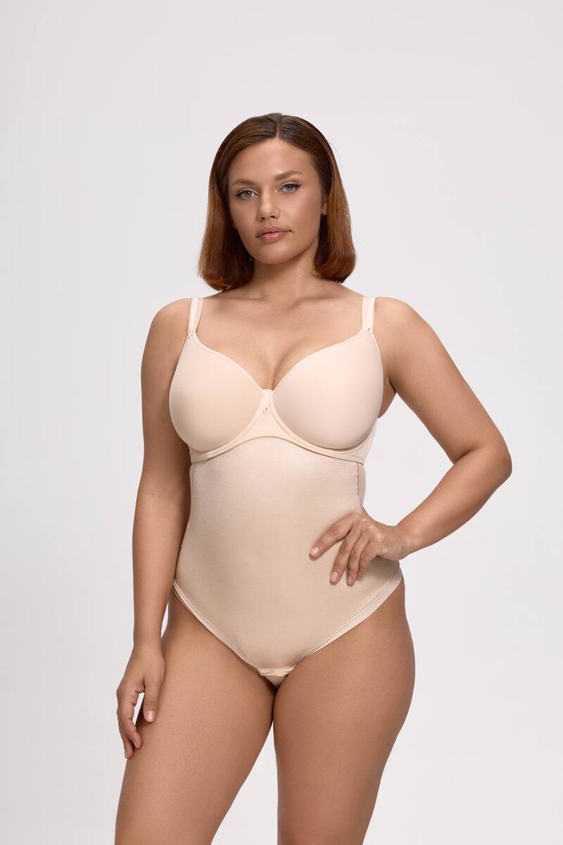 Бюстократия Силуэт стринги высокие корректирующие бежевый / Skin