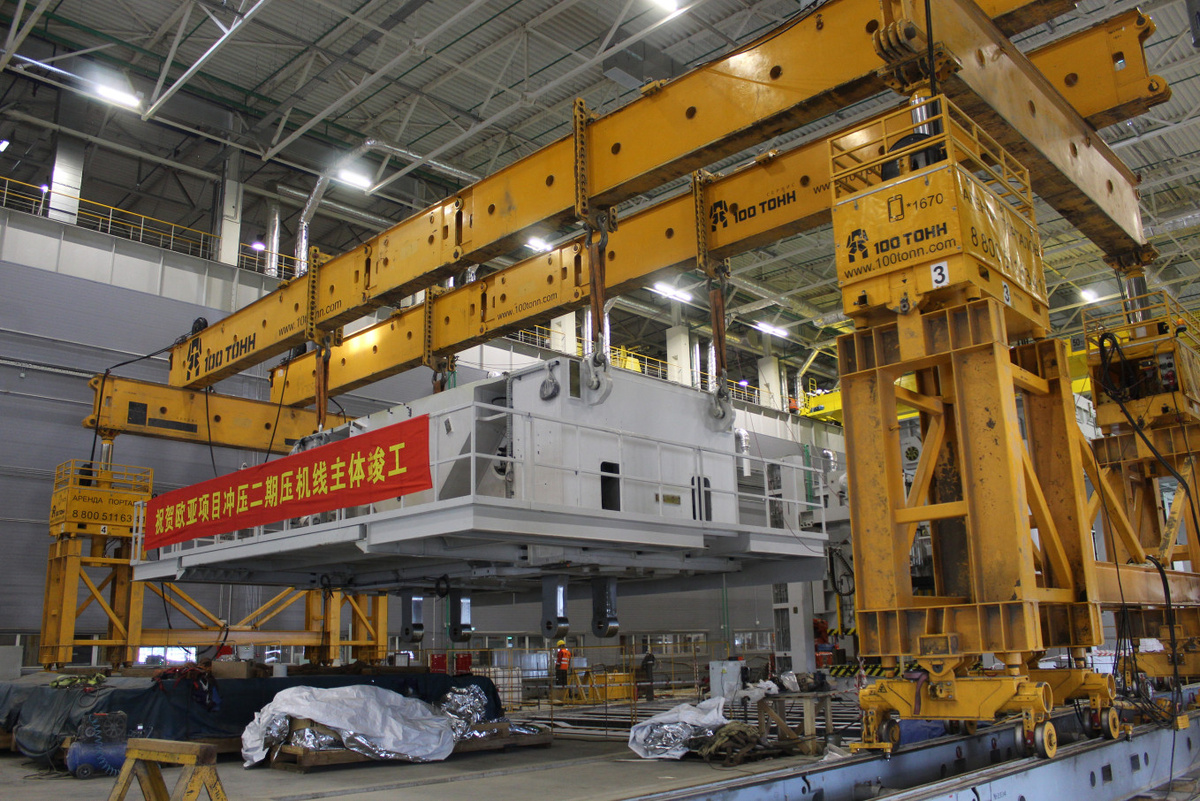 Комплексный монтаж прессовой линии на автопроизводстве в Тульской области