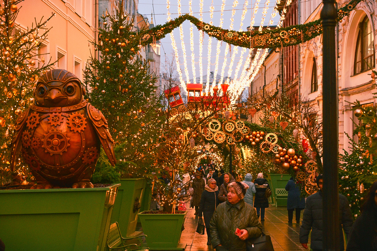 Новогодние украшения улиц. Москва. Декабрь 2025г. Фото: Михаил Рябинин