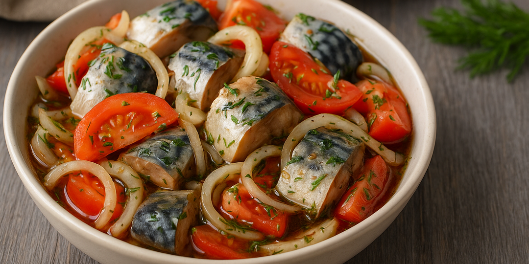 Маринованная скумбрия с овощами: простой и вкусный рецепт