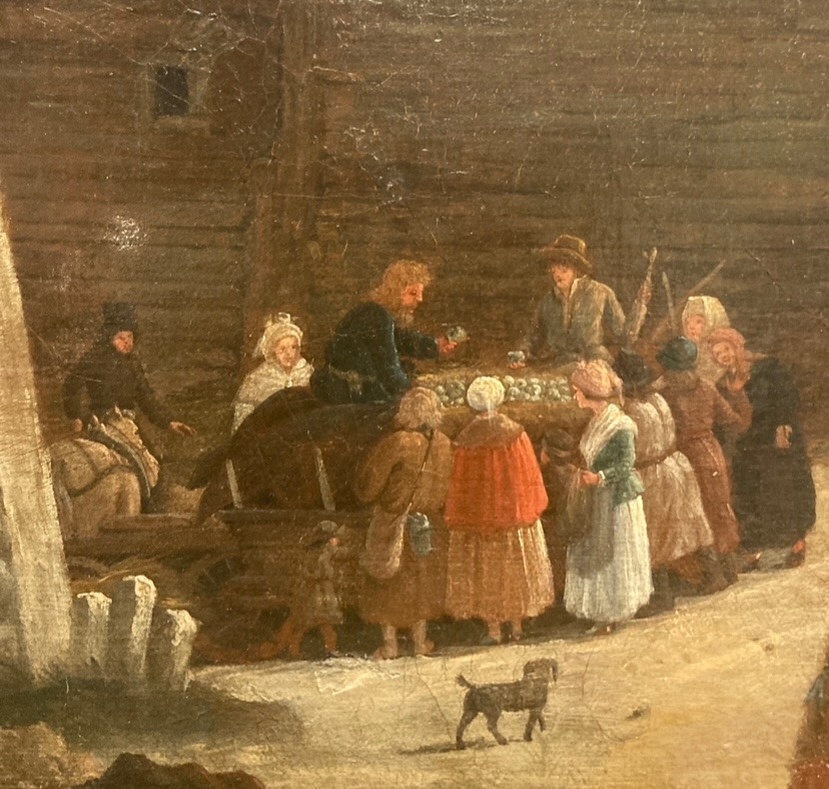 Еще один фрагмент полотна Жерара Делабарта «Вид на Кремль от Каменного моста в Москве», 1794 год. Фотография автора, ноябрь 2025 года