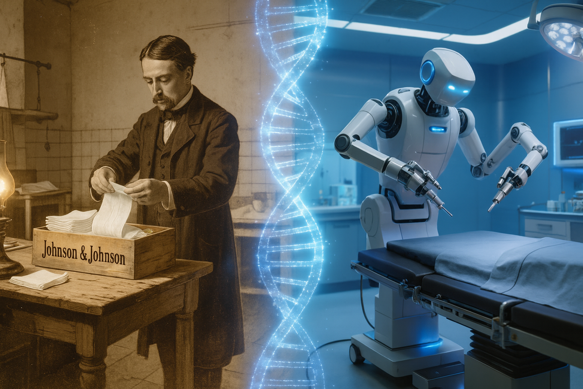 От деревянной коробки с бинтами до роботов-хирургов: 140 лет эволюции J&J