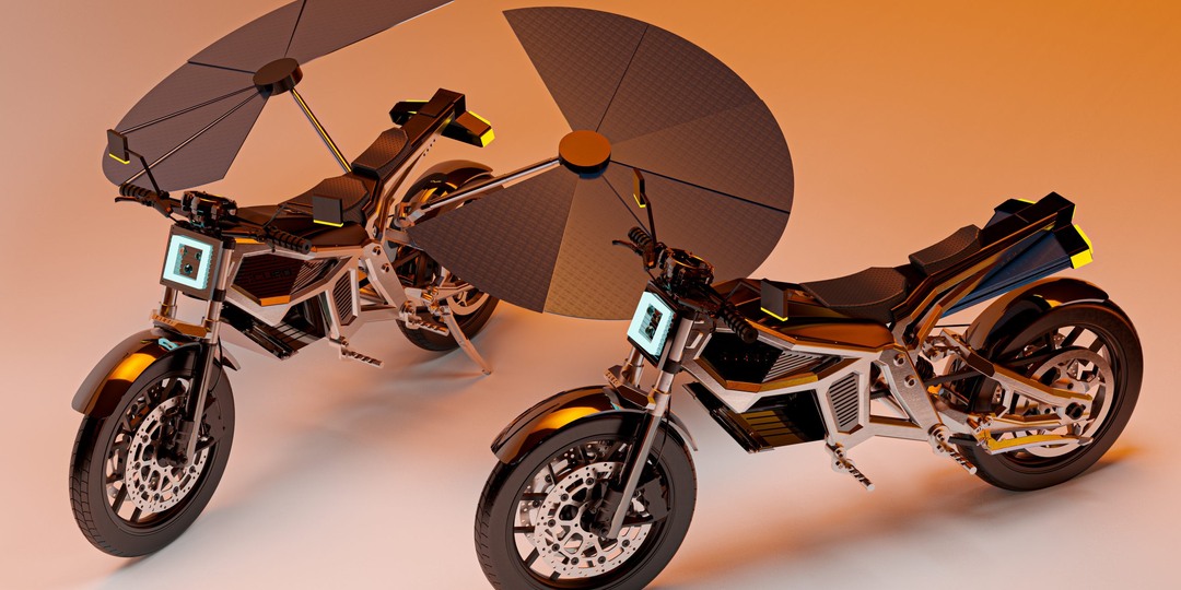 MASK Architects SOLARIS — электробайк на солнечных батареях