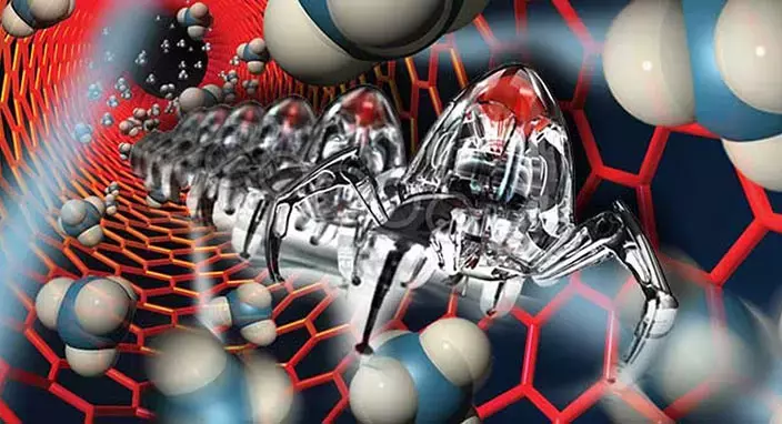 Изготовление графеновых трубок нано роботами.