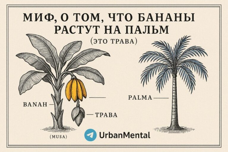    Почему бананы растут не на пальмах и как отличить дерево от гигантской травы Урбан Ментал | Популярная Эрудиция